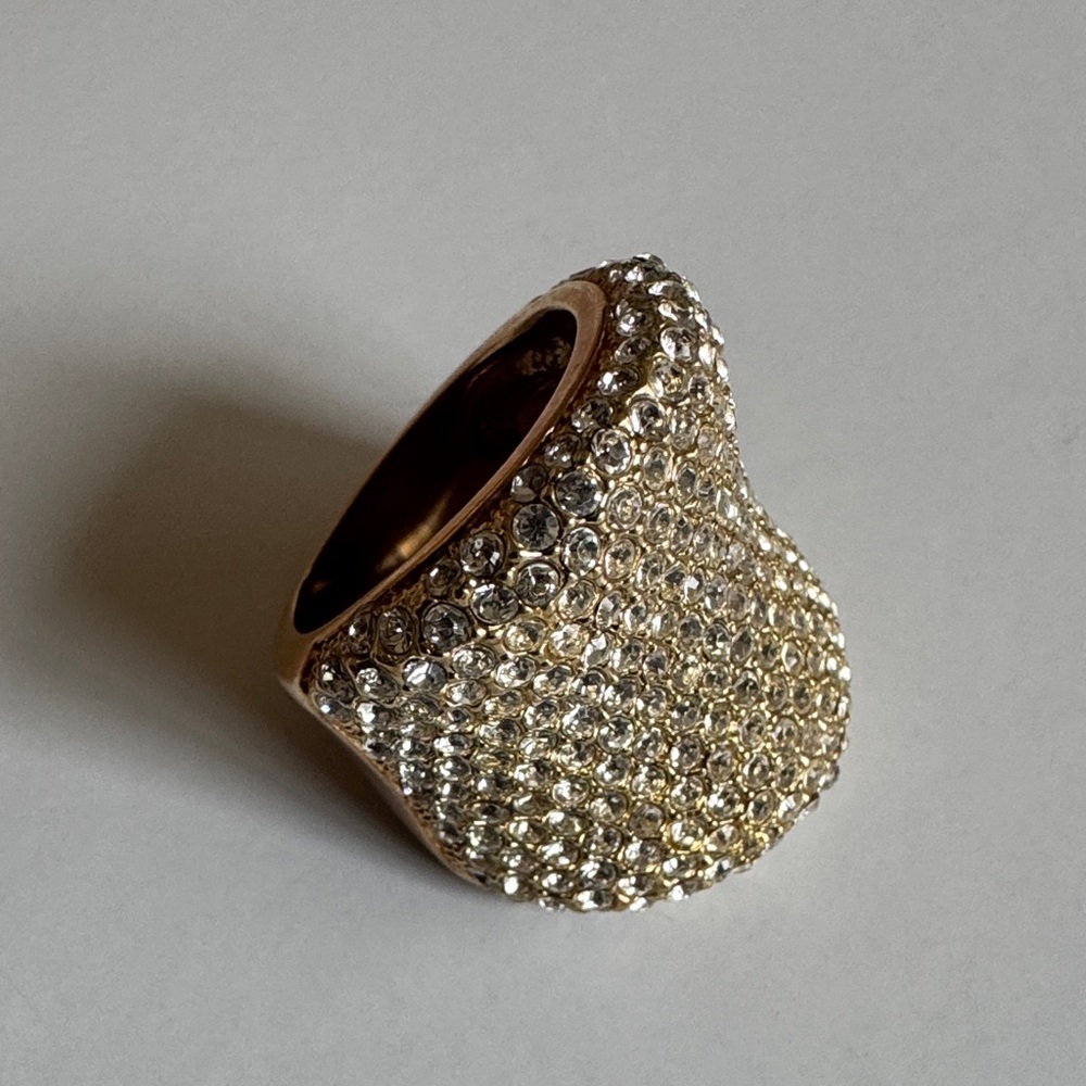 Gold Crystal Cocktail Ring